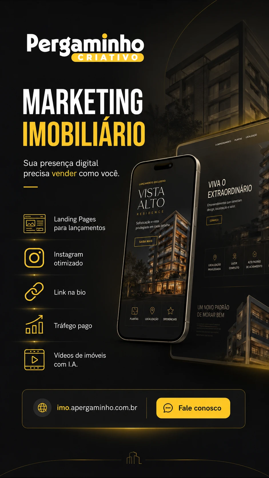 Card de marketing imobiliário